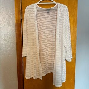 Catherines White Striped Cardigan